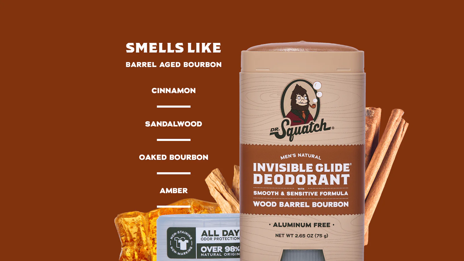 Wood Barrel Bourbon Invisible Glide Deodorant - Image 2